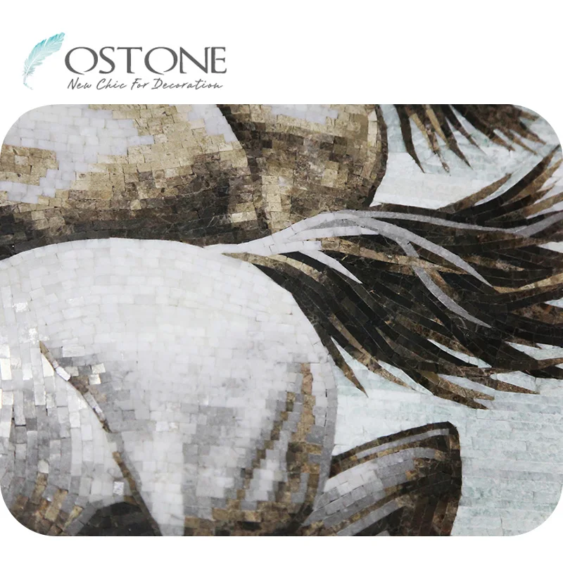 Modern Famous Marble Art Wall Decor Eight Fine Horses Painting