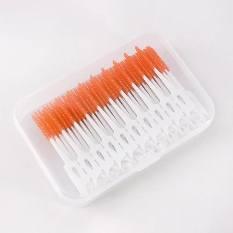 200 PCS Silicone Dental Floss Brush Oral Hygiene Toothpick Soft Teeth Massage Interdental Tooth Clean Brushes