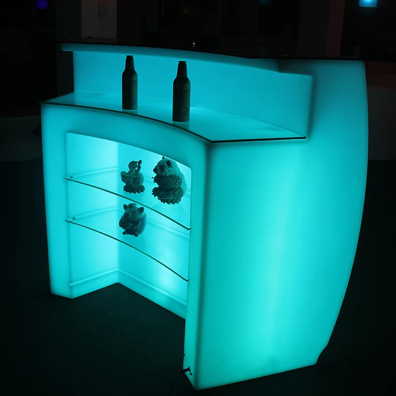 RGB подсветка барный стол секционный СВЕТОДИОДНЫЙ изогнутый