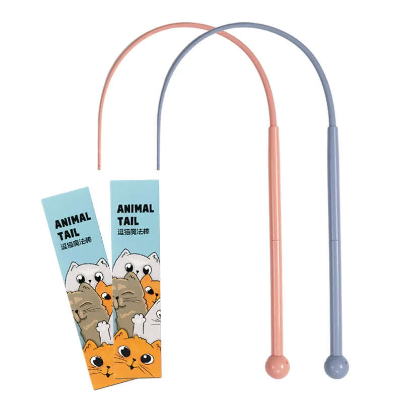 Simulation mouse tail bell teaser cat cat toys silicone sound teaser pole long toys interactive self high boredom