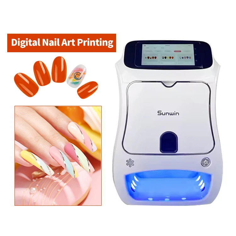 2024 Digital Intelligent Electric Auto Professional Cheap 3d Art Printer 1200 DPI 10s Quick Printing Nails Polish