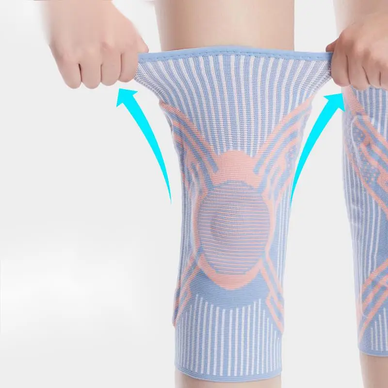 New Silicone Fish Scale Spring Support Knee Pads Fitness Sports Stable Patella Knee Pads Knee Pressure Protection