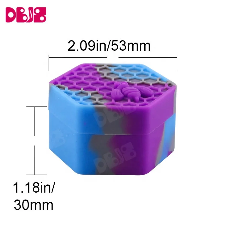 
Portable weed dry herb Storage box silicone jars dabs wax container for free sample 