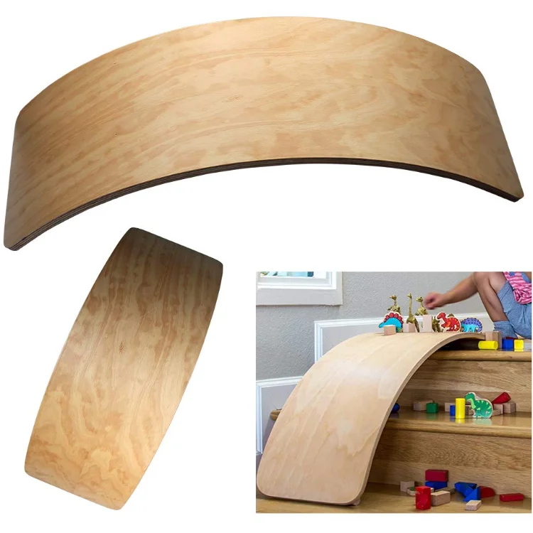 Eco friendly sturdy training balances skills wooden kids balance board