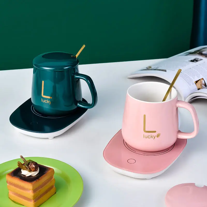 Hot Selling 55 Degree Coffee Mug Warmer Smart Ceramic Sublimation USB Cup Mugs