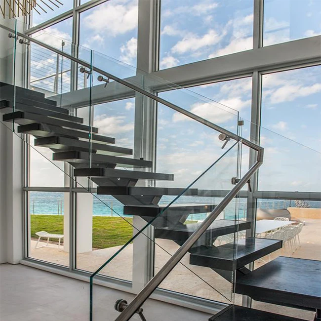 Prima наружная изогнутая Кованая Железная лестница/Внутренняя деревянная лестница