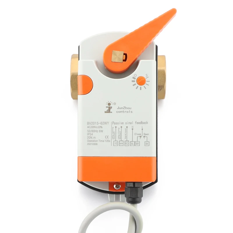 DN32 1-1/4 Inch Bidirectional Brass Electric Ball Valve with AC Motor Manual Switch Ball Valve Driver for Water OEM Customizable