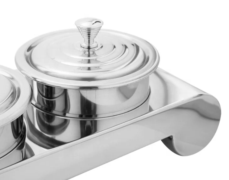 4 Pcs Stainless Steel Spice Jar Bottle Container Seasoning Set Spice Rack With Spoon