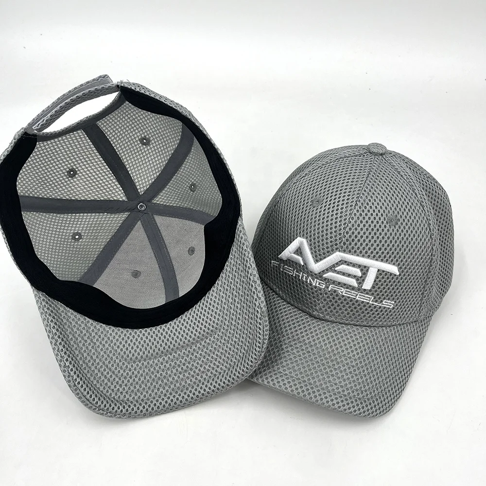 Customized 3D Embroidery Baseball Caps Velcro Mesh hats Adjustable Size Sport  Caps