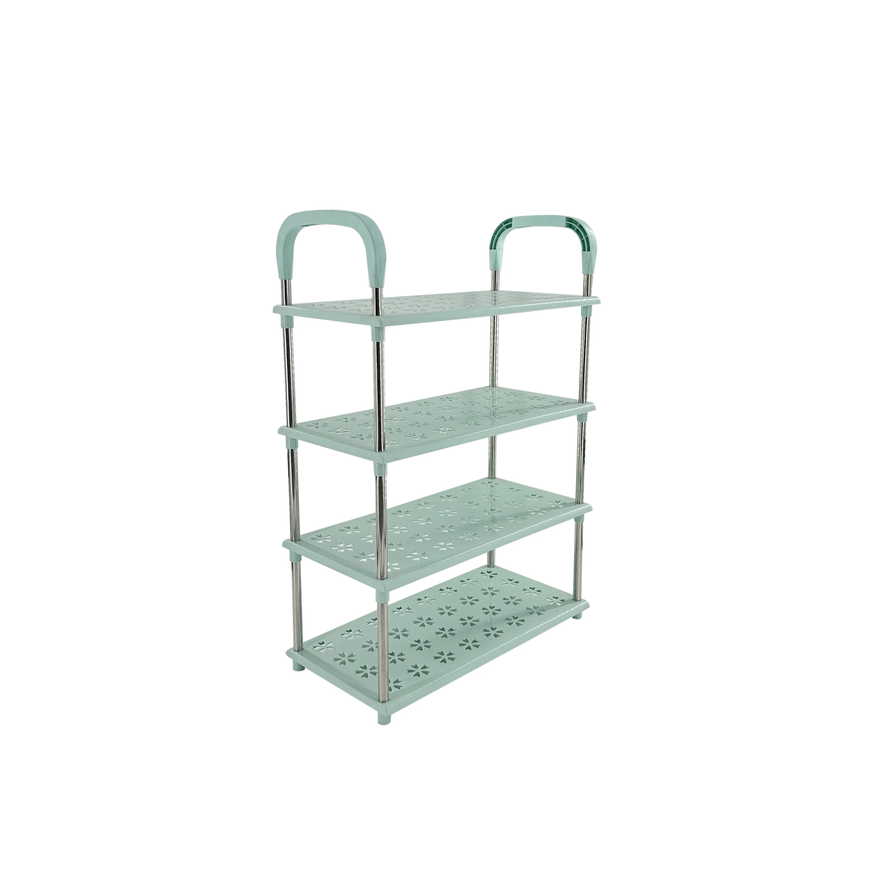Living Room Furniture Metal Rack Shoes Organizer Storage Shoes Rack 4 Layers