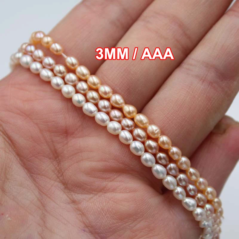 Wholesale Freshwater Pearl Chain White 2-3mm Millet Pearls for Jewelry Making