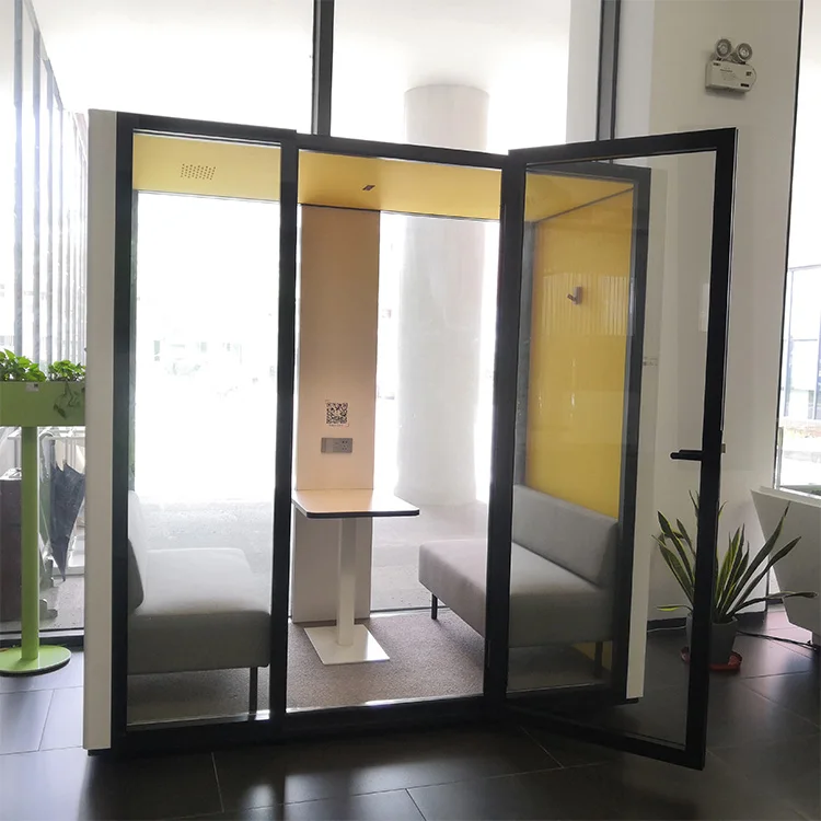 Movable multi-person office pod Telephone booth with sound proof office meeting boxs phone booth
