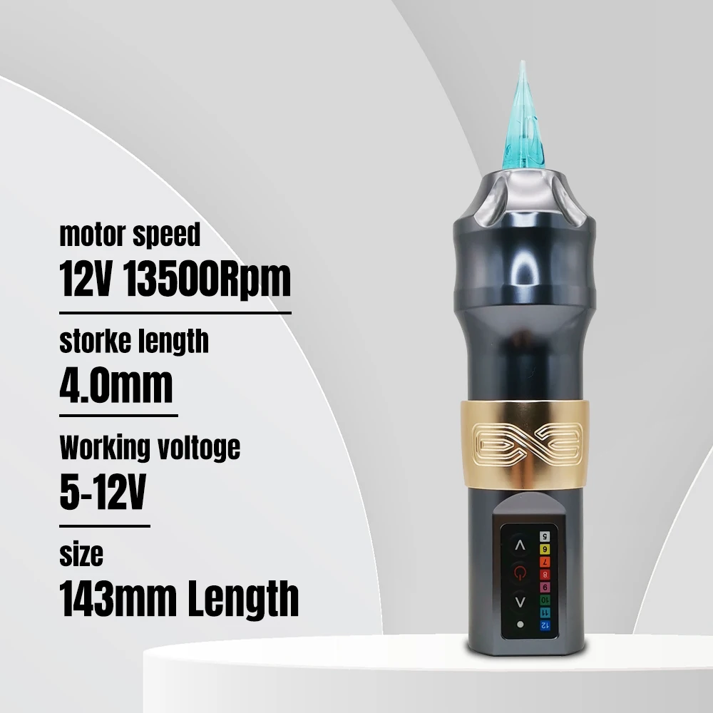 Tattoo Pen Double Lithium Battery Wireless Machine Cordless Tattoo Guns Secant Fog All-in-One Tattoo Gun With Extra Battery