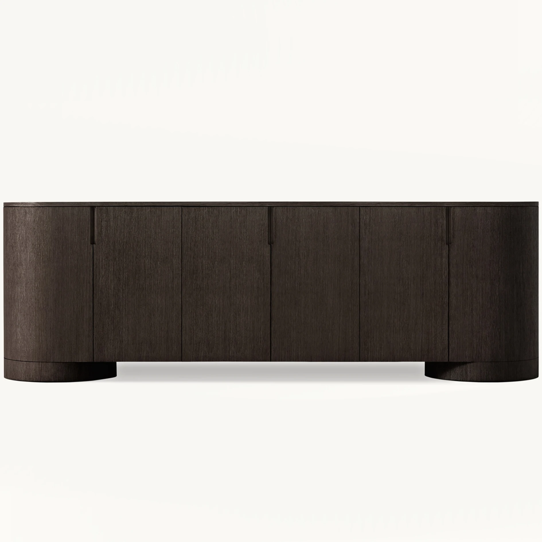 Home luxury dining room  natural oak solid wood indoor furniture 6 door side board cabinet