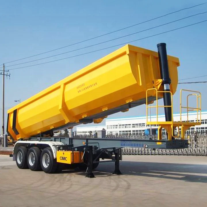 BERKLEY 3 4 Axles Cargo Transport farm dump trailer hydraulic end dump truck trailer rear dump tipper trailer