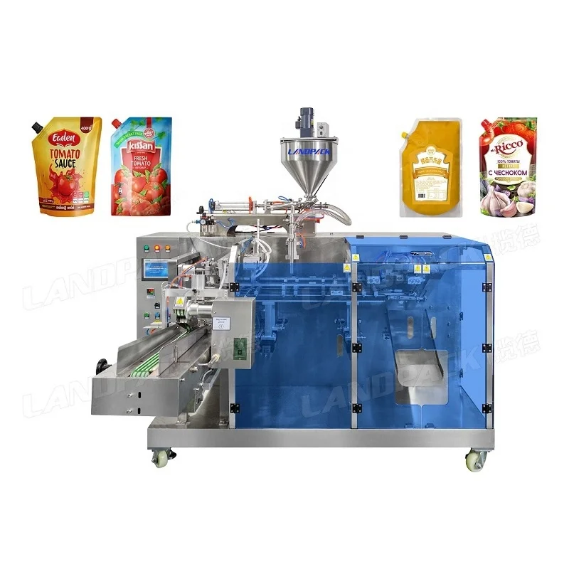 Landpack LDSP-210L Automatic Measured Liquid Spout Pouch Bag Filling And Sealing Packing Machine