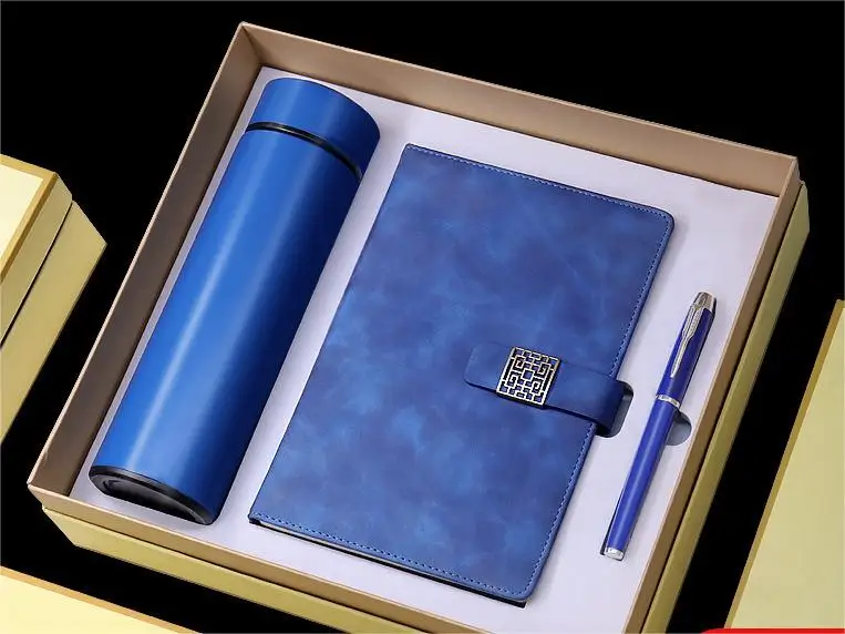 Wholesale Notepad gifts set with Pen And Vacuum Flask Corporate New Year Gift set