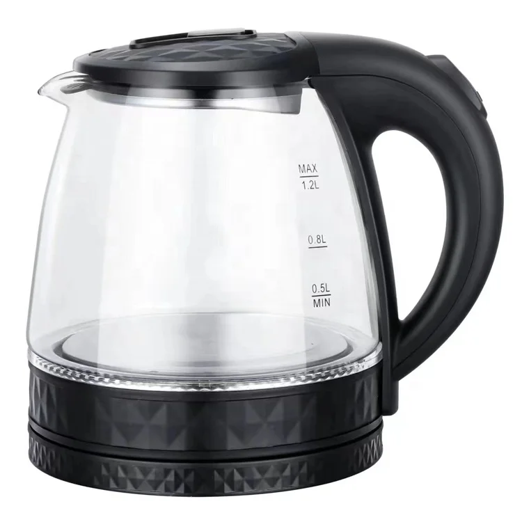 Home Appliance CE CB ROHS 1.8L Glass Electric Kettle  Blue Led Light Fast Home Appliance Teapot Electric Glass Cordless Kettle