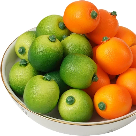 CXQD yellow orange model props green kumquat plastic toy decoration teaching AIDS simulation foam sand sugar