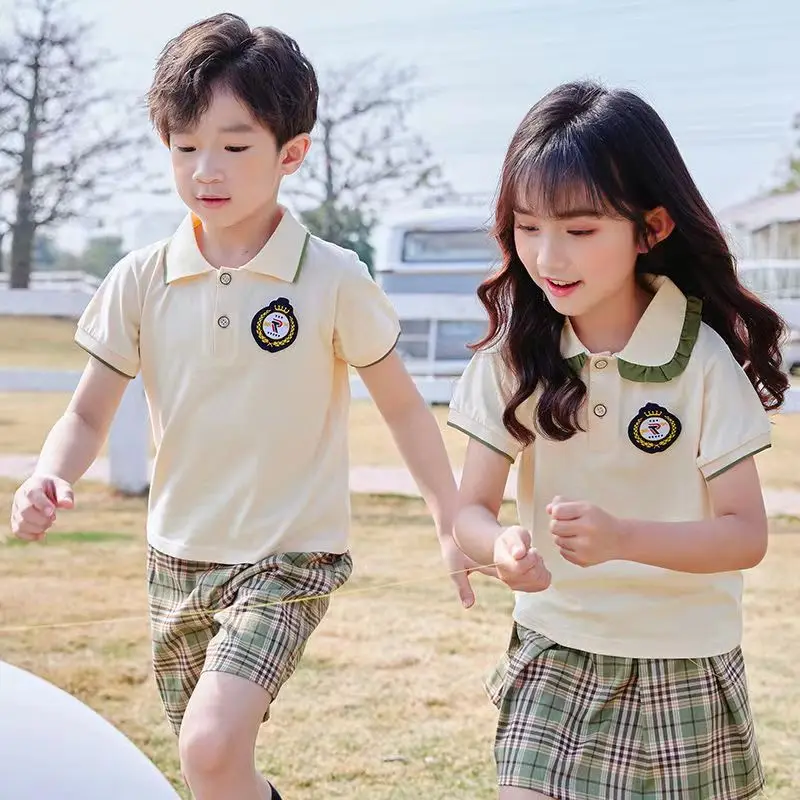 Summer short-sleeved school uniform Kindergarten uniform for children