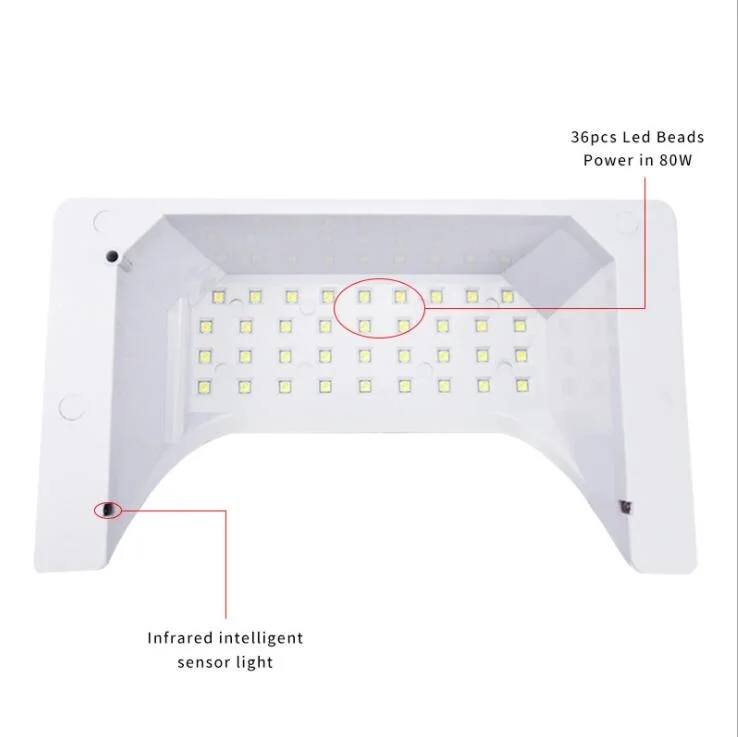 Popular 2 in 1 Nail Dust Vacuum Cleaner 80w 36pcs UV LED Nail Collector Tool Use For Home Beauty Salon