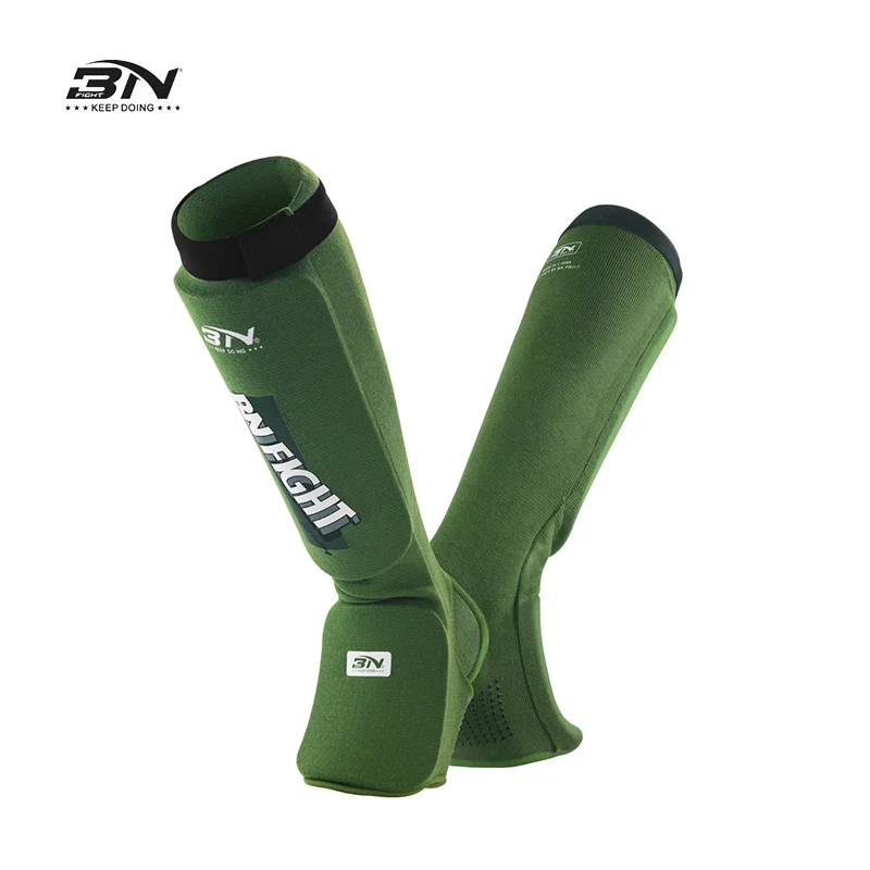 BN UFC Cotton Shinguard Leg Protector Boxing Training Muay Thai Soft Shin Guards for Muay Thai KickBoxing Martial Arts Training