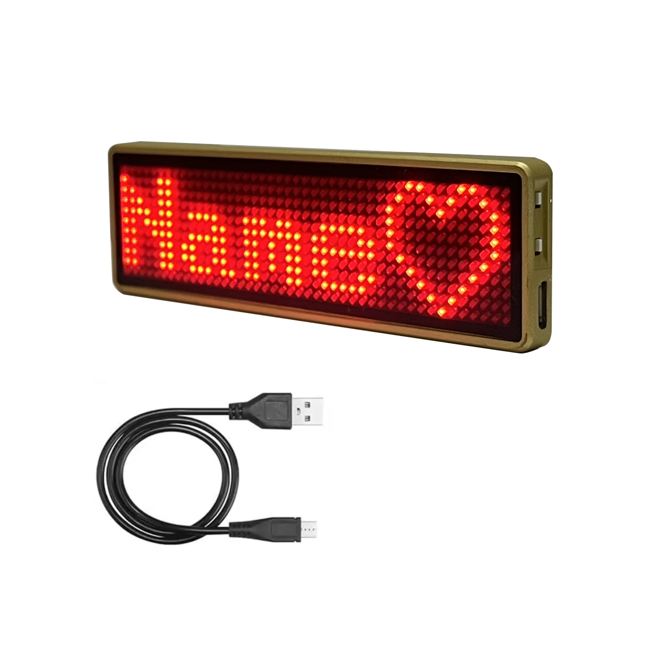 Different color Name Badge Plastic frame Programmable scrolling LED light up flashing