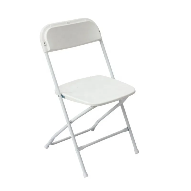 Morezhome high quality modern UV protective white wedding plastic folding chairs for indoor and outdoor