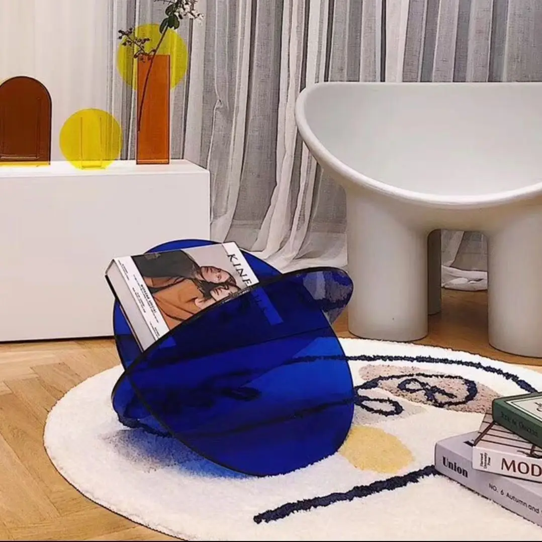 Modern style design plexiglass bookshelf home decorative clear organizer acrylic stand Display Racks For Home