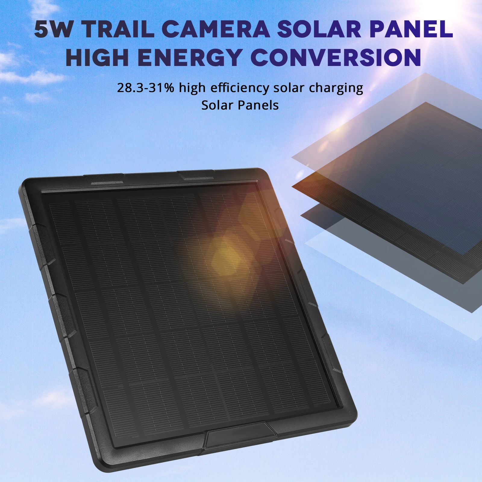 Solar Panel  With Lithium Battery 10000mAh for Trail camera  Output 6V 12V 5W  Solar Panel Charger