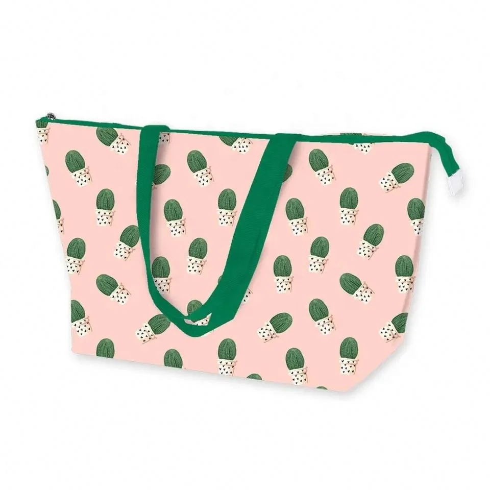Bulk Order: Cute And Fresh Patterned Polyester Tote Beach Bags With Custom Printing