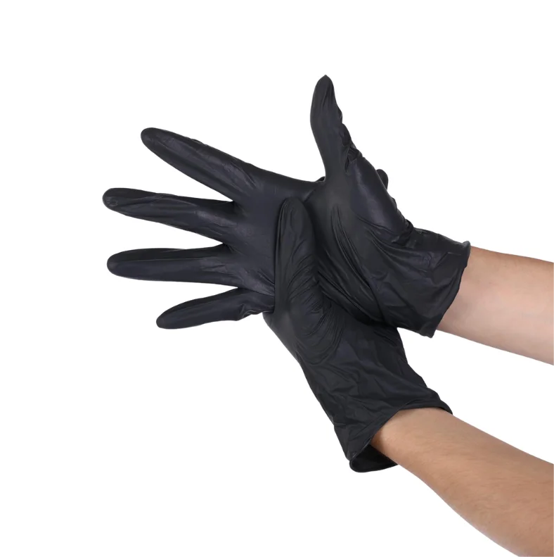 4.5g Tattoo Black Disposable Flexible Nitrile Gloves