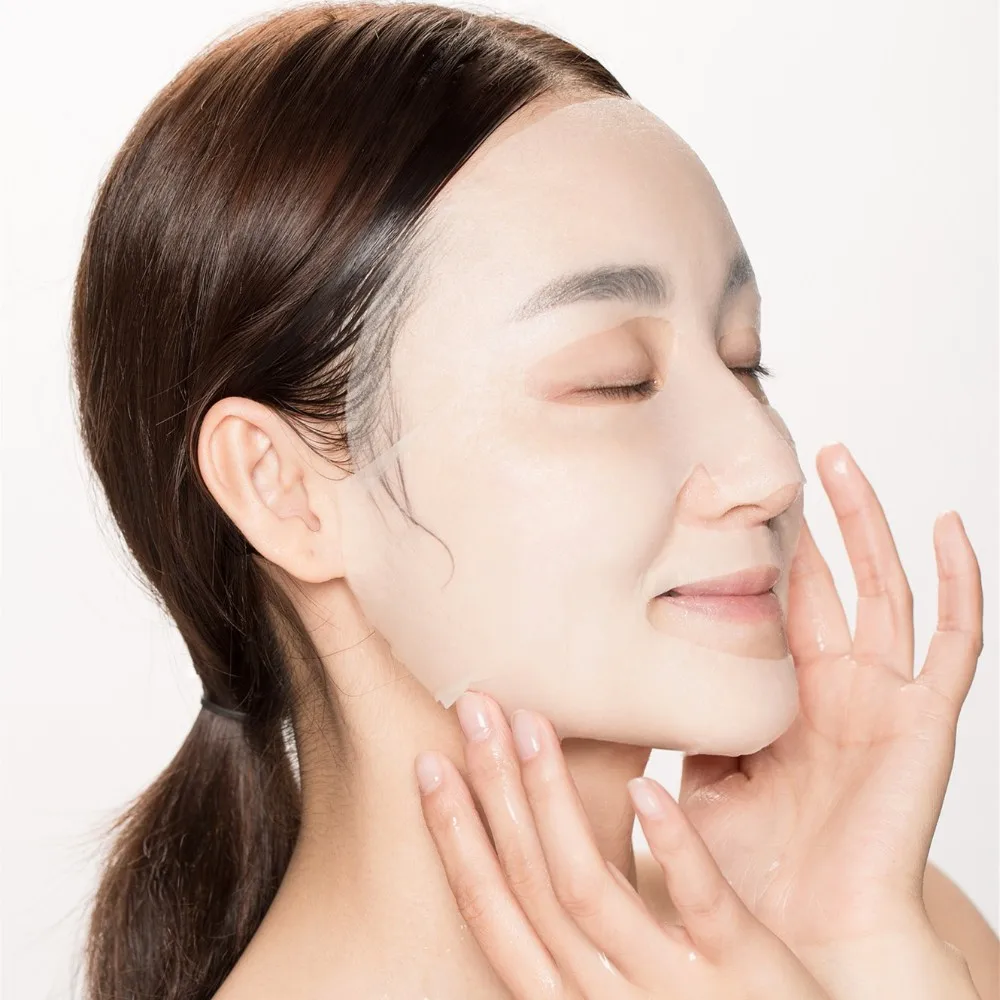 100% Natural Fibroin Protein Collagen Hyaluronic Acid Silk Sheet Mask For Face Baby Skin