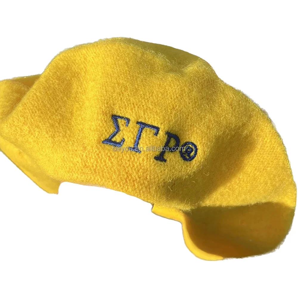 Sigma Gamma Rho дизайнерский осенне-зимний берет синий желтый теплый удобный маляр для женской одежды аксессуары