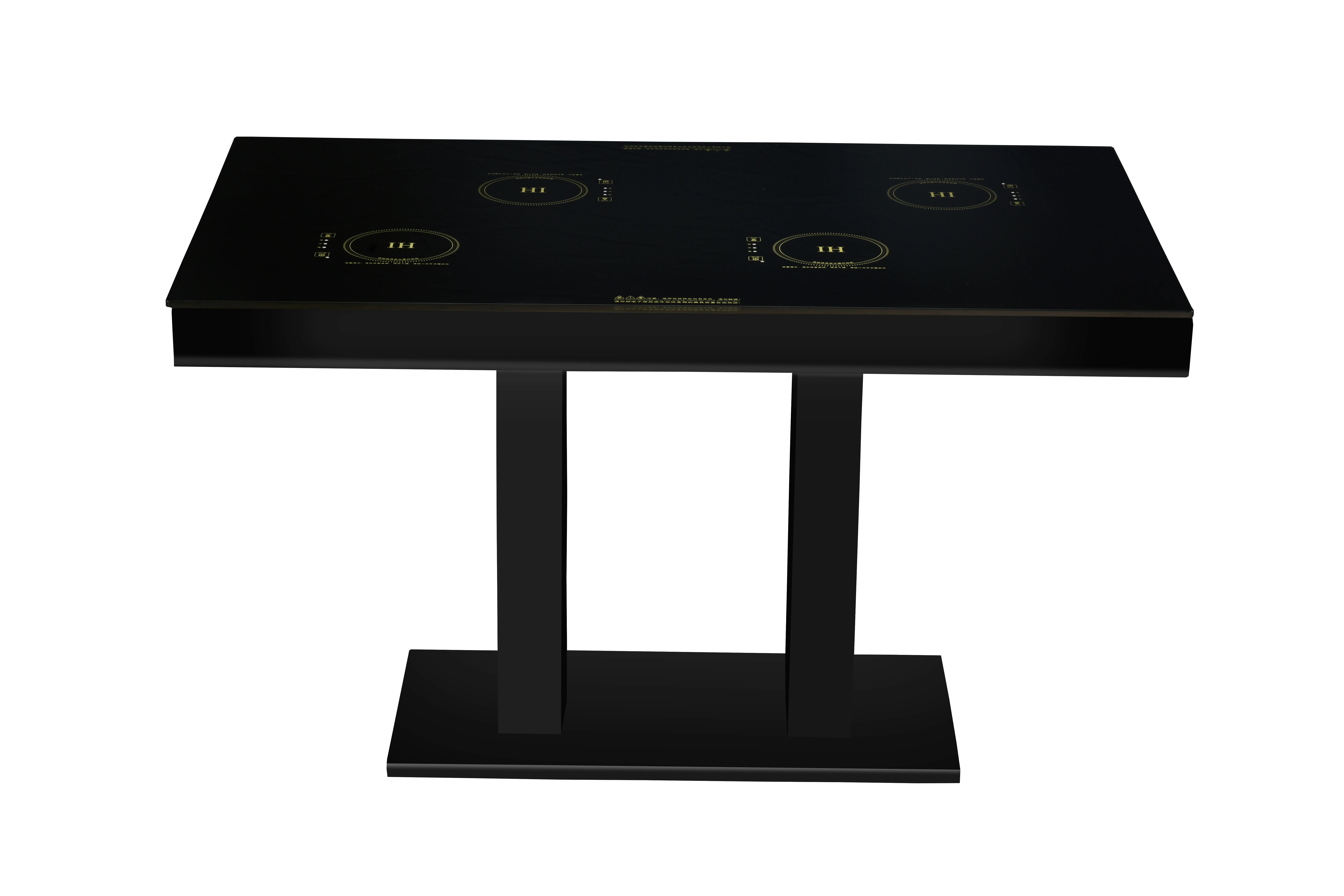 AOPA 2020 Commercial Beautiful Tempered Glass Electric Hot Pot Restaurant Tables