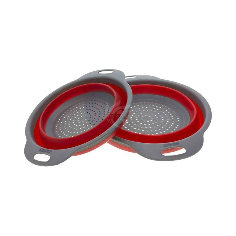 Foldable silicone food strainer collapsible kitchen colander