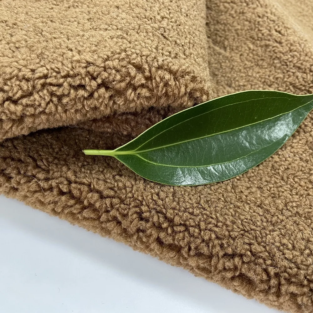 Custom polyester suede fabric high quality suede bonded faux fur fabric