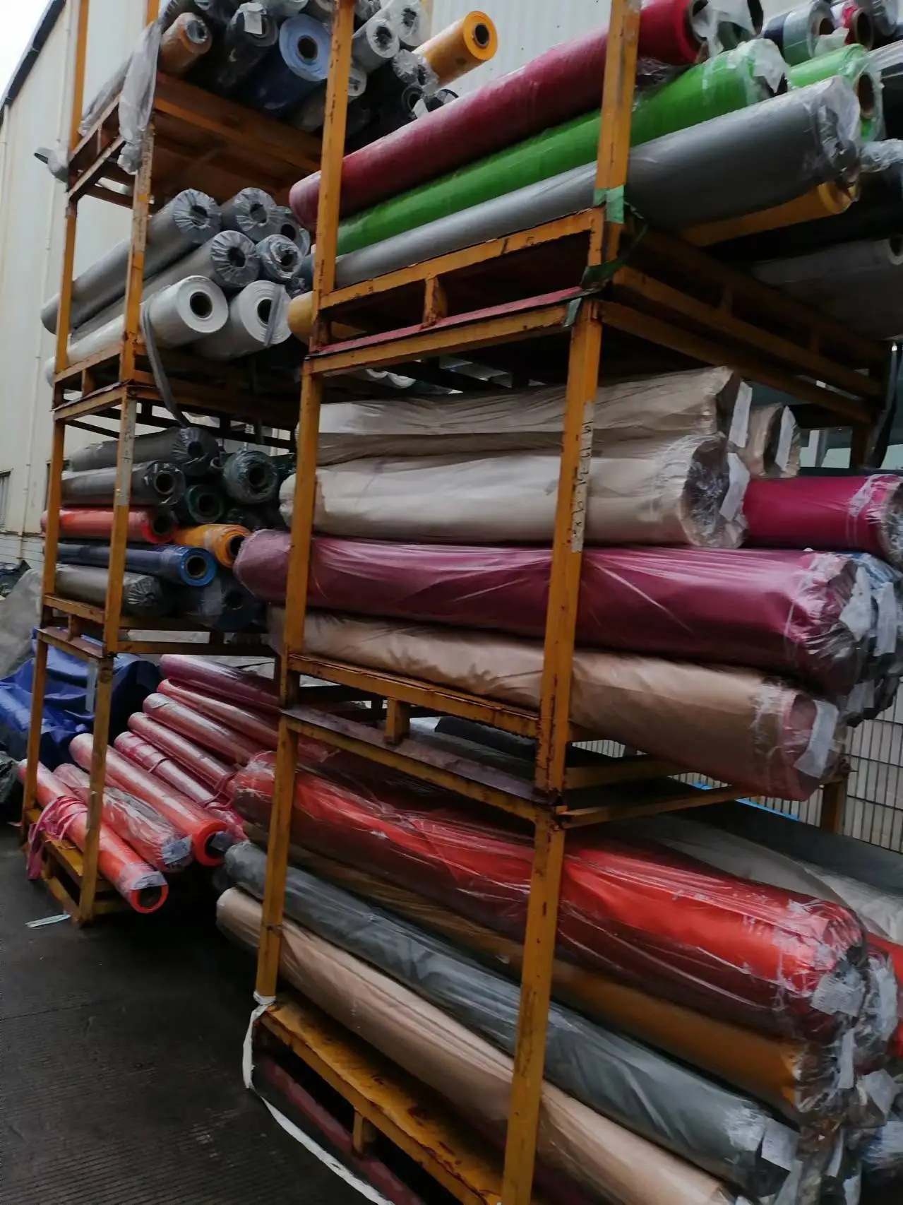 100% Polyester Tarpaulin Fabric Coated Mesh Cover Woven Plain Craft Paper PVC China Other Fabric  stocklots