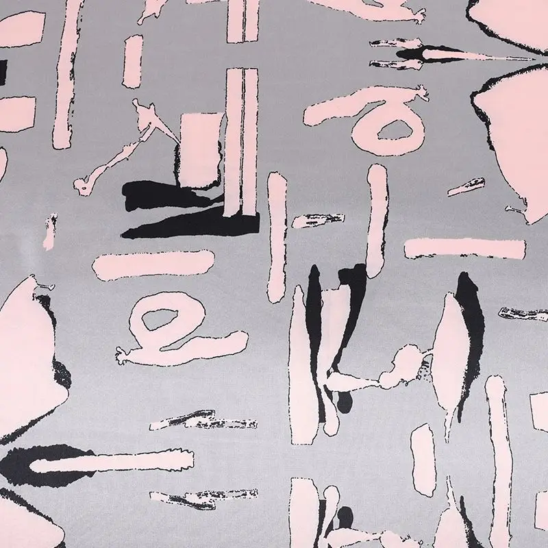 Garment Home Textile printed Plain design Digital 100% satin silk fabric