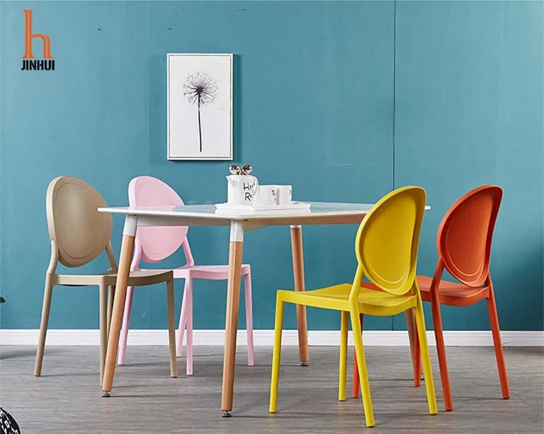 Pp Black Kitchen Furniture Leisure Dining Garden Plastic Chairs For Sale