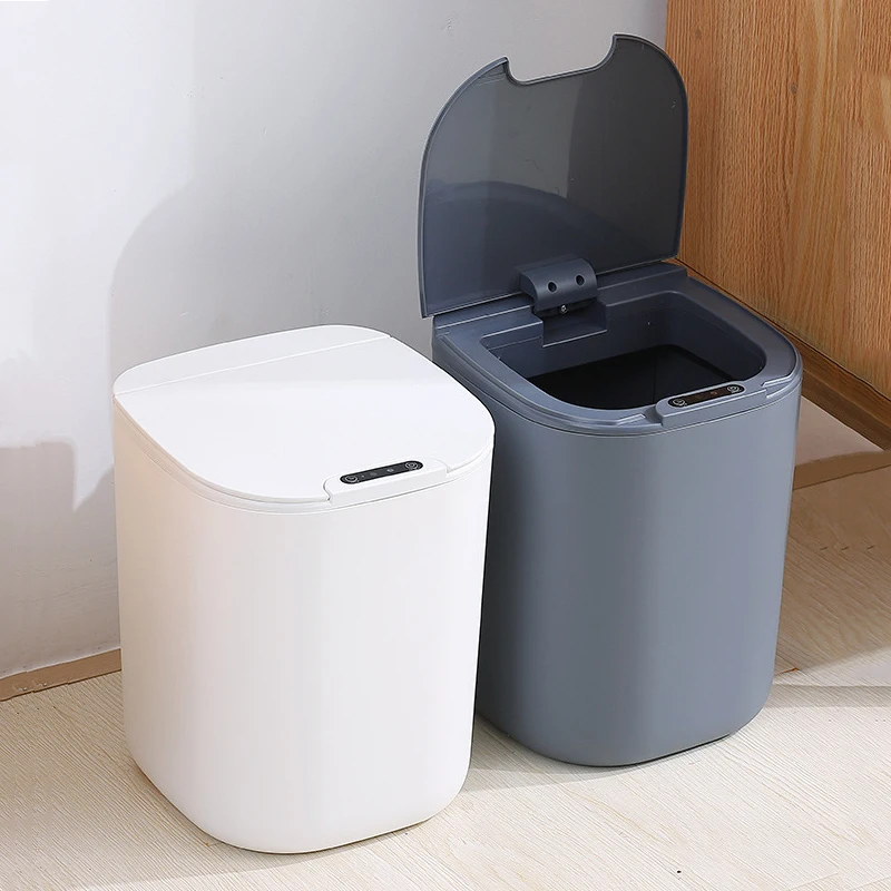16L Intelligent Automatic Touch-Free Rectangular Rechargeable Dustbin Smart Waste Bins Trash Can
