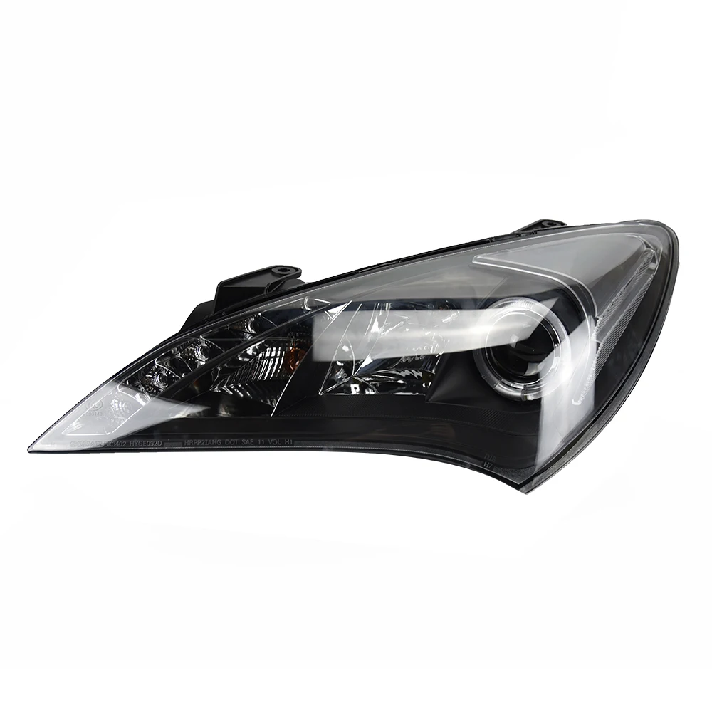 AKD Car Styling Head Lamp for Hyundai Rohens Coupe Headlights 2009-2012 Angel Eye Headlight LED DRL Signal Hid Auto Accessories