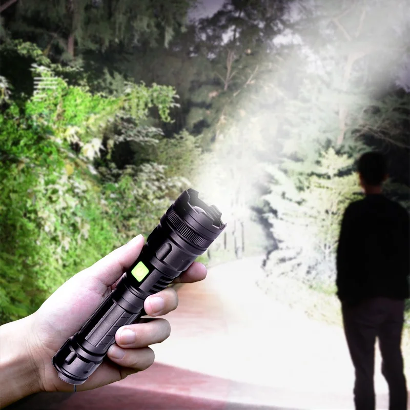 High lumens led flashlights, zoomable waterproof torch for emergency