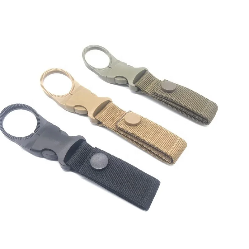 Outdoor Waterbottle Webbing Buckle Hook Climb Carabiner Belt Backpack Hanger Water Bottle Holder Clip