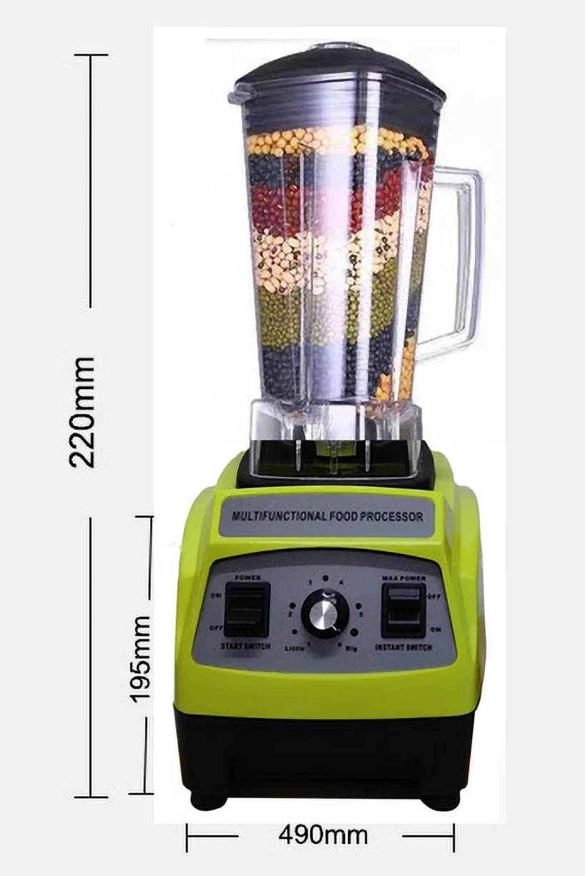 100% Pure Copper Motor Multifunctional Electric Blender Commercial Blenders Mixer Smoothie Fruit Mixer for Household and shop