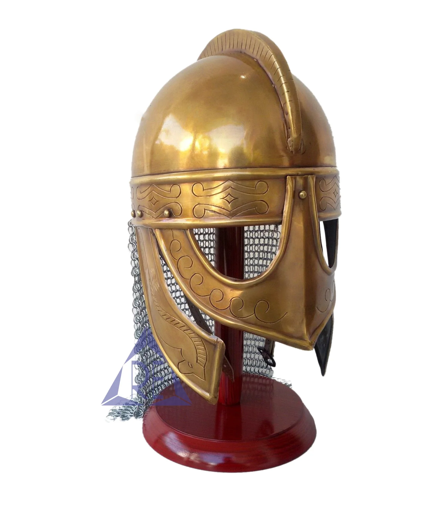 Chainmail носимый шлем Viking средневековый Norman рыцарь боевые доспехи костюм подарок благодарности