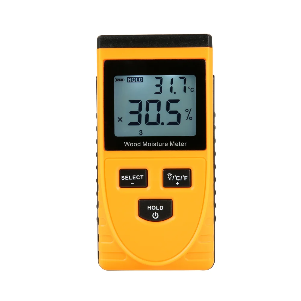 Inductive Hand-held LCD Display Wood Moisture Meter Firewood Digital Humidity Tester Hygrometer Wood Water Content Detector