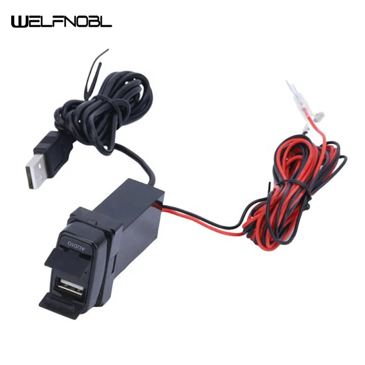 Water Dust Proof Power Adapter Audio 12V 24V 2 Ports Car USB Charger Socket For MITSUBISHI