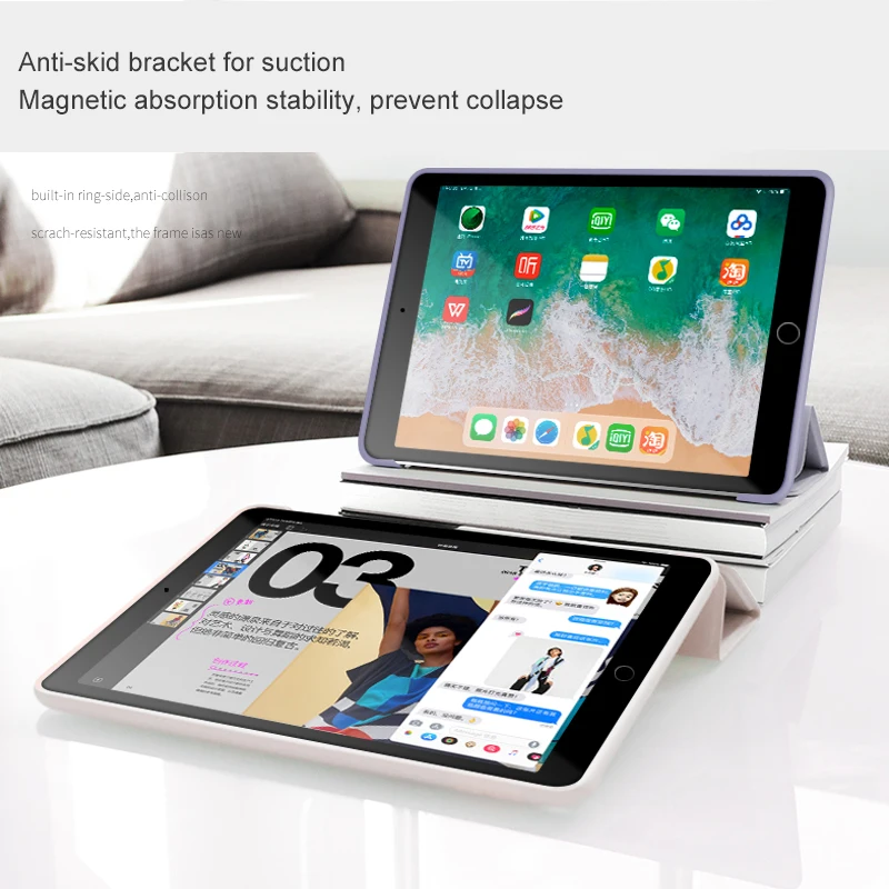 Case For iPad 10.2 inch 2019 Tablet Waterproof Case with Auto Sleep Wake for iPad generation 7th