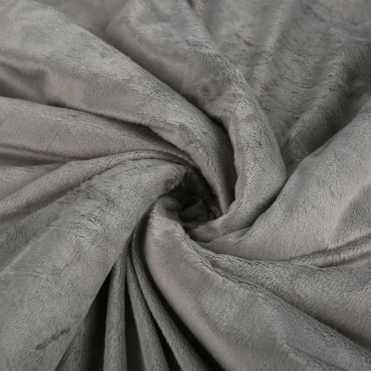  Ready to ship double layer super soft luxurious custom gray plush blanket sherpa throw